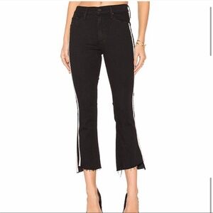 Black Mother jeans with beige stripes - size 27